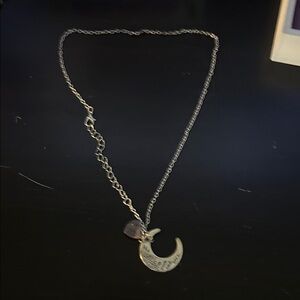 Lunar Charm Silver Necklace
